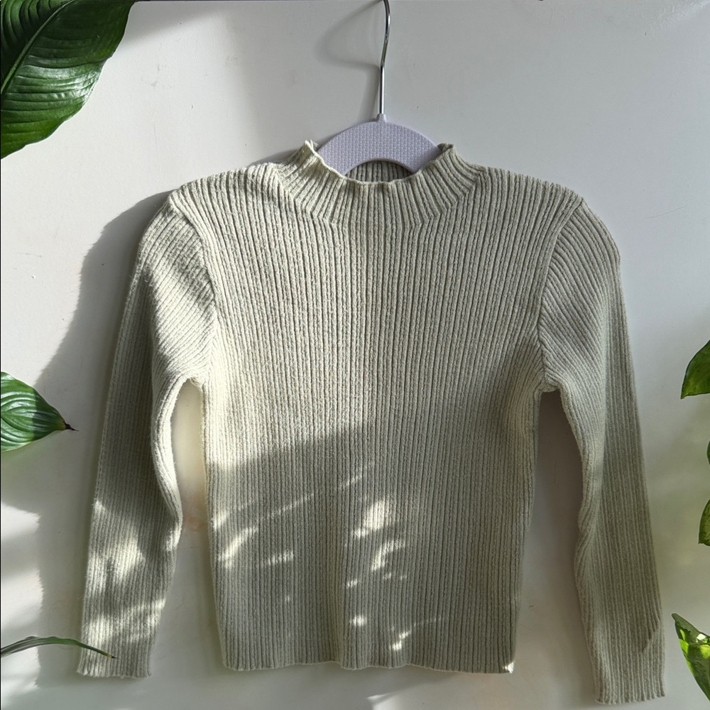 Zara Ribbed Knit Top in Soft Green